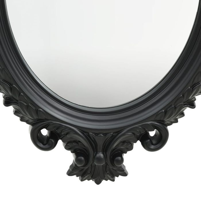vidaXL Lustro ścienne w ozdobnej ramie, 56x76 cm, czarne