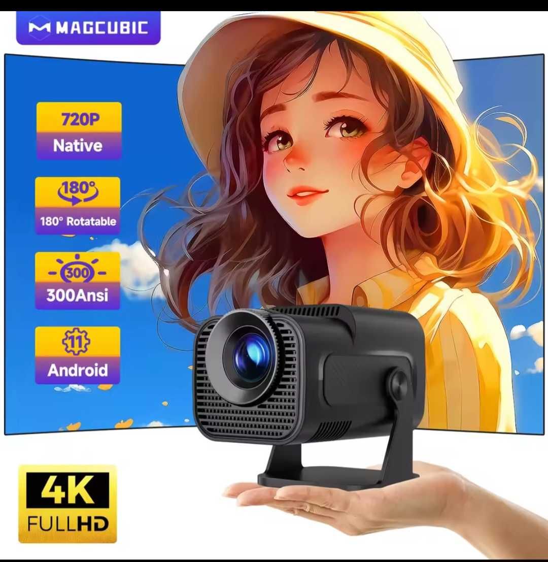 Projetor Portátil Magcubic Min HY320 4K/WiFi 6/BT 5.0/Android 11
