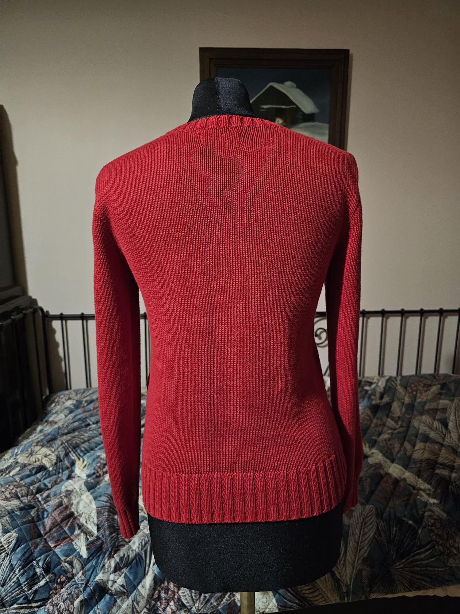 Czerwony sweter XS Polo Ralph Lauren