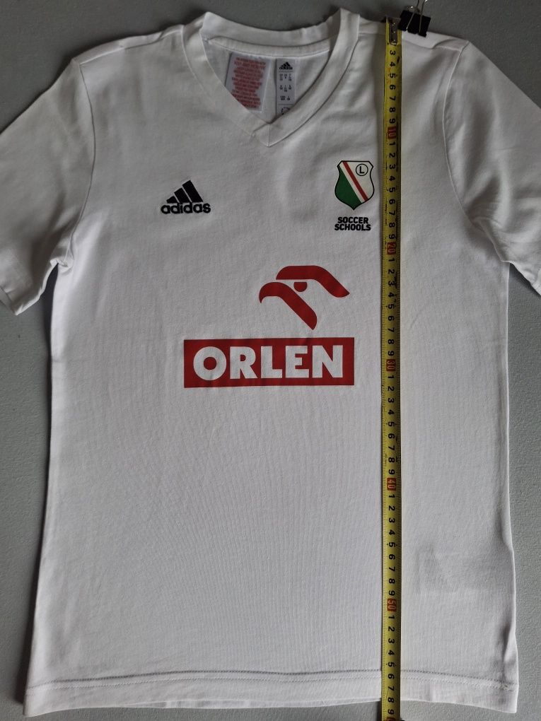 Koszulka Adidas + Legia, biała, rozm 152