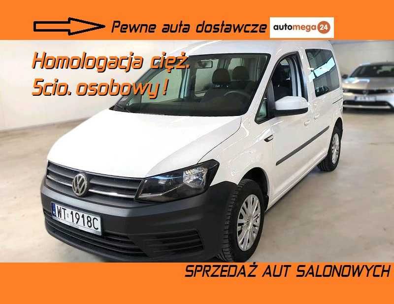 Caddy Kombi 5os. Salon PL Jeden wł. Serwisowany ! Homologacja Cięż. N1
