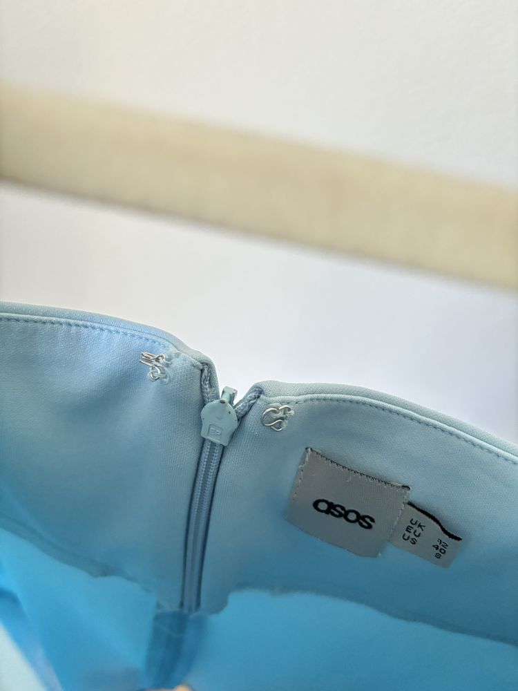 Sukienka krótka mini baby blue Asos na ramiączkach 40\L