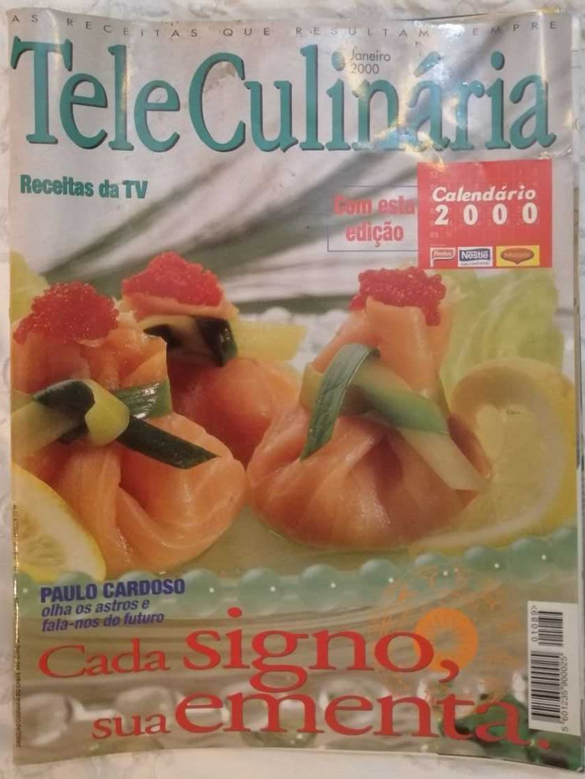 Tele Culinária e Doçaria - 8 revistas com 25 anos - 1998.99 LOTE 6