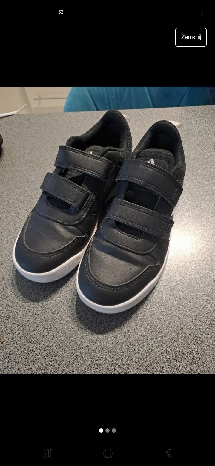 Czarne buty adidas chłopięce jak nowe! Rozmiar 33