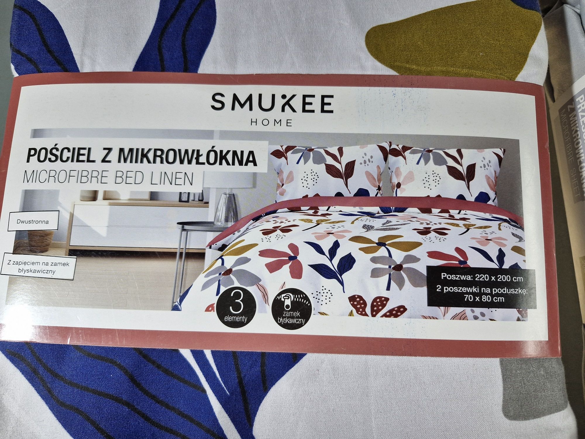 Zestaw Komplet Pościeli z Mikrowłókna K 220x200 P. 2x70x80 Prz.200x200