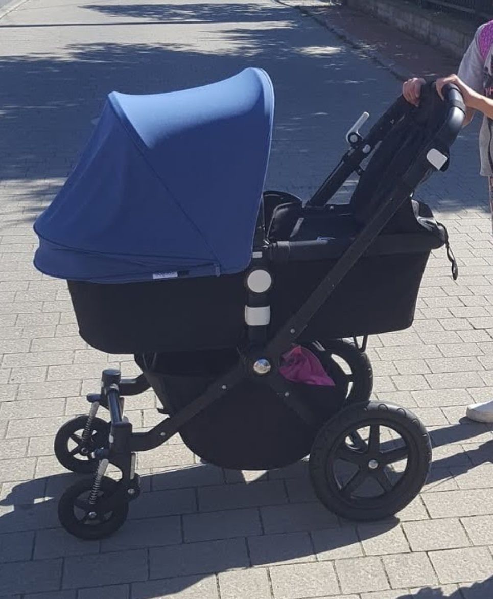 Bugaboo Cameleon 3 czarna rama, gondola składana na płasko, gratisy