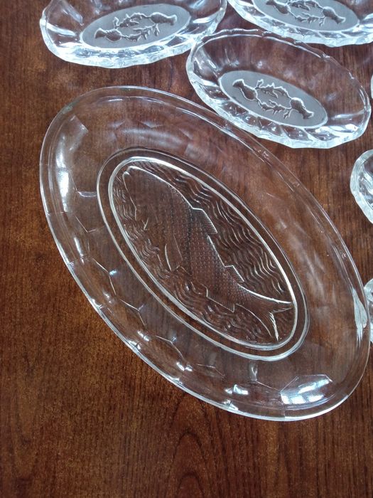 Śledziówki, salaterka, talerz Ząbkowice duży komplet zestaw vintage