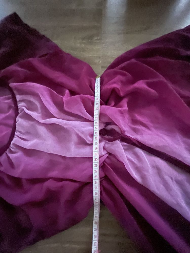 Sukienka bordo róż H&M
