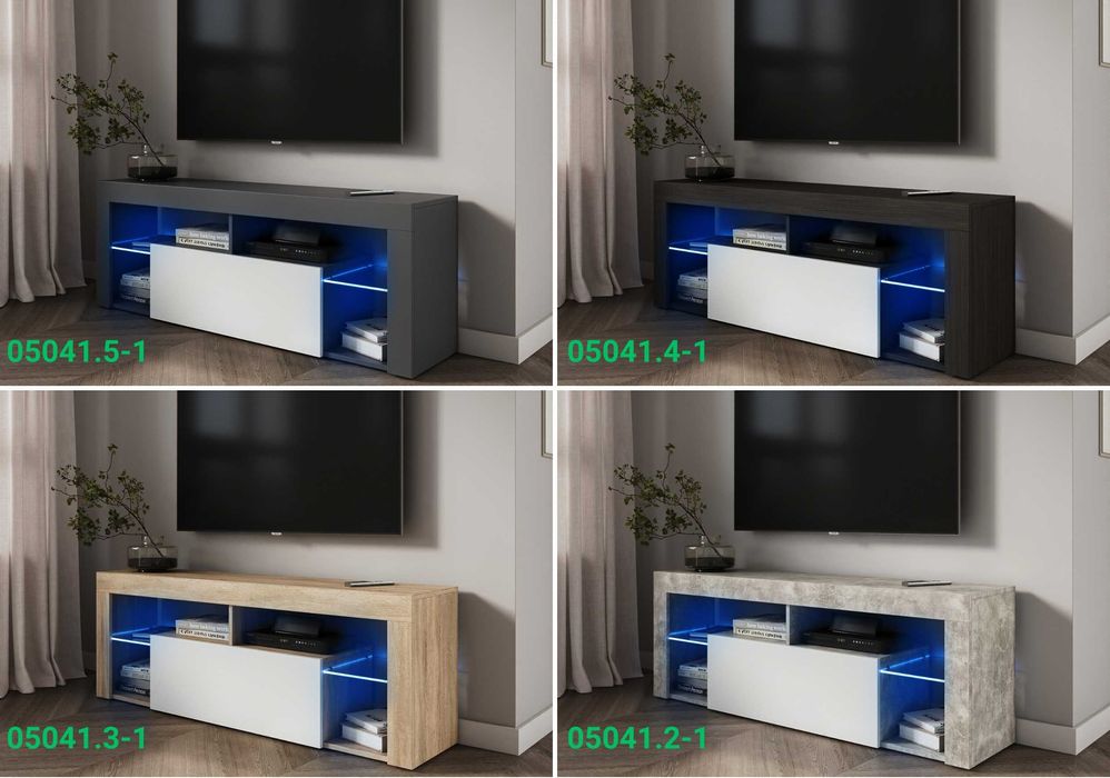 Нове за Ціною Б/У‼️Тумба для телевізора з підсвіткою та поличками ДСП