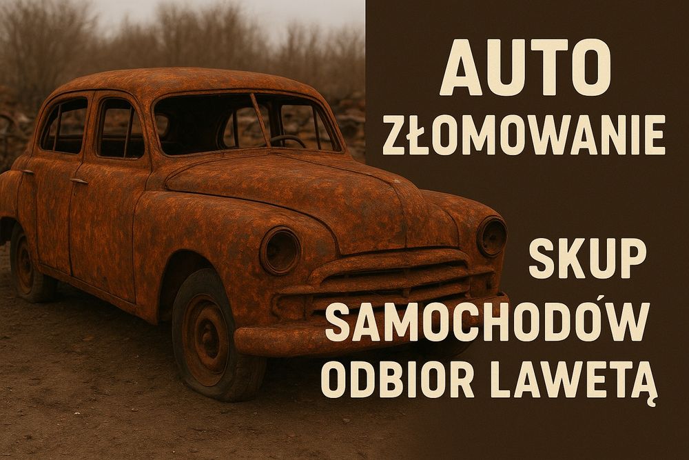 Auto złom legalne zlomowanie. Sosnowiec Katowice Dąbrowa Będzin