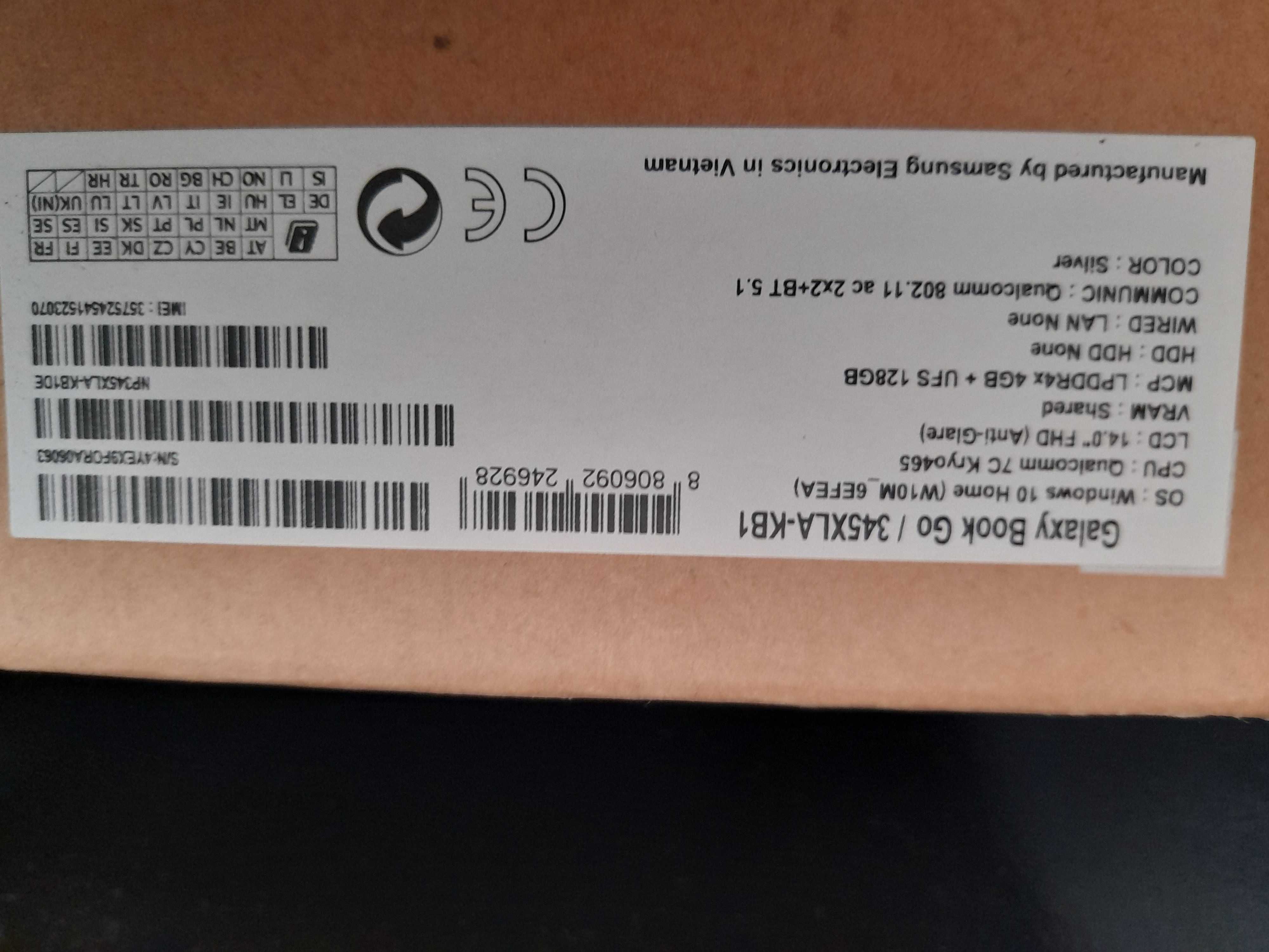 Laptop Samsung Galaxy book Go 14