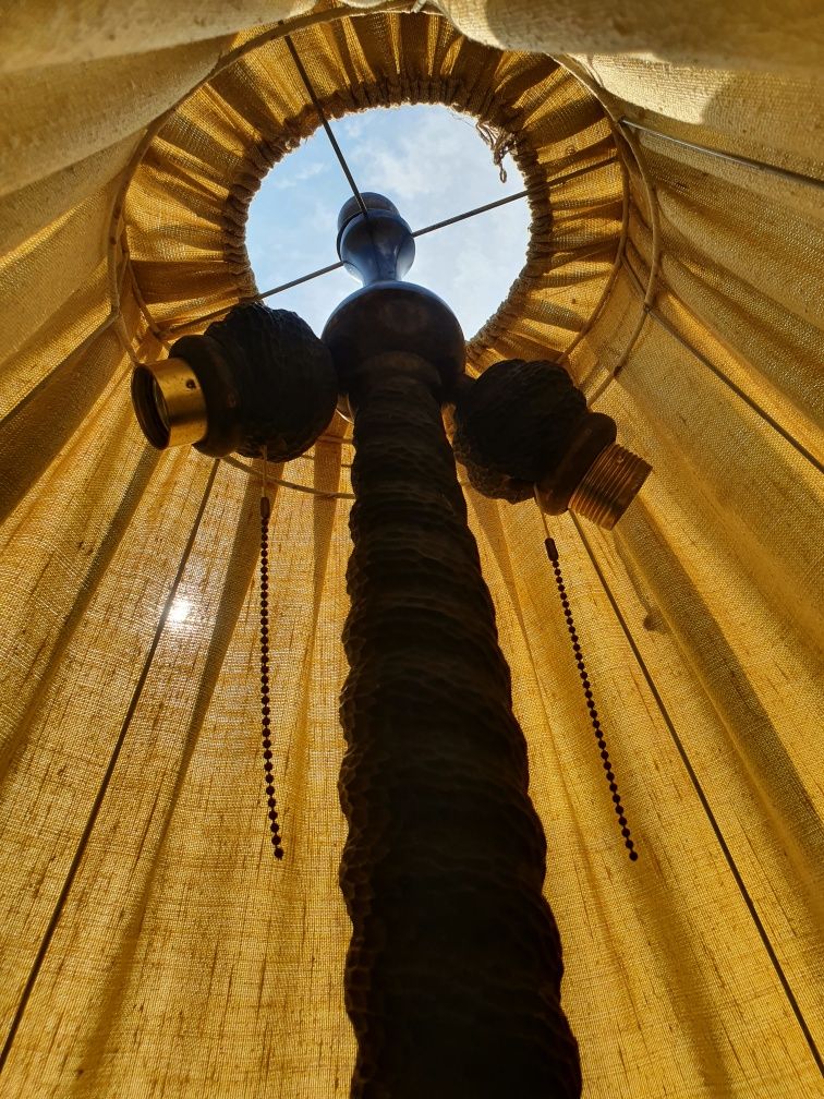 Lampa drewniana duża ANTYK !