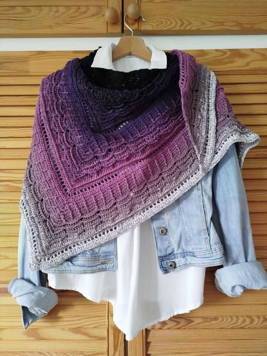 Damska chusta ręcznie robiona bawełniana SUPER PREZENT NA KAŻDĄ OKAZJĘ