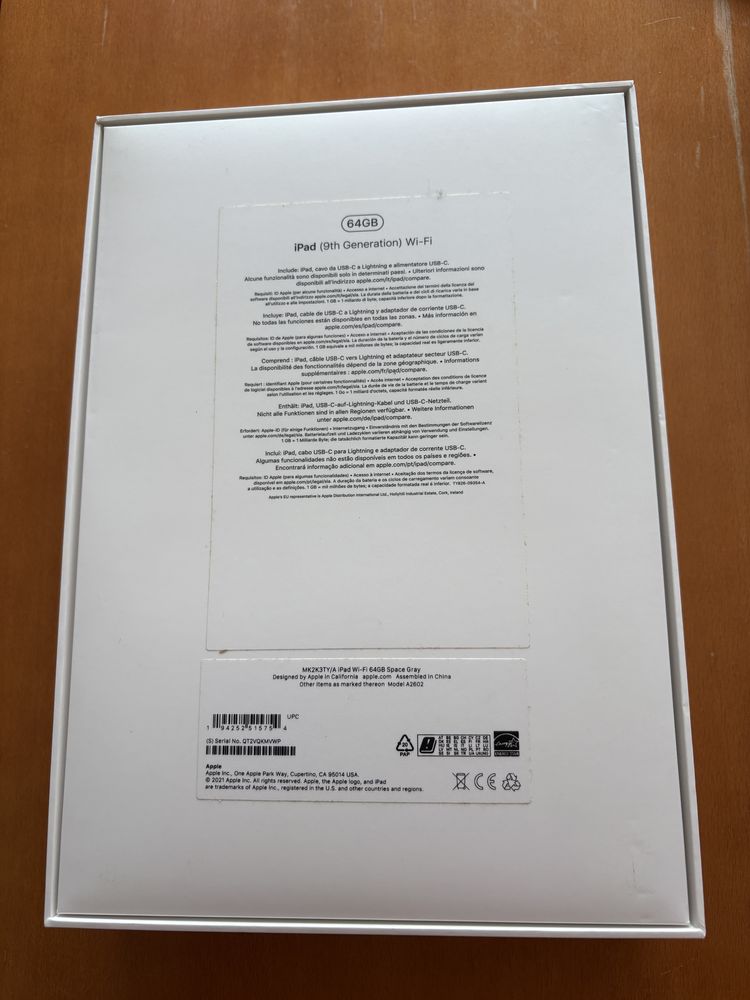 Apple iPad 9 (9th generation - 9 geração)