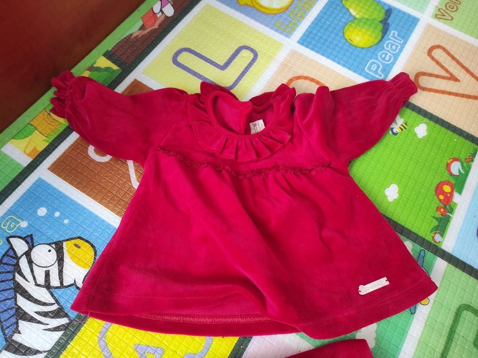 Dres dersik komplet dla dziewczynki święta 68