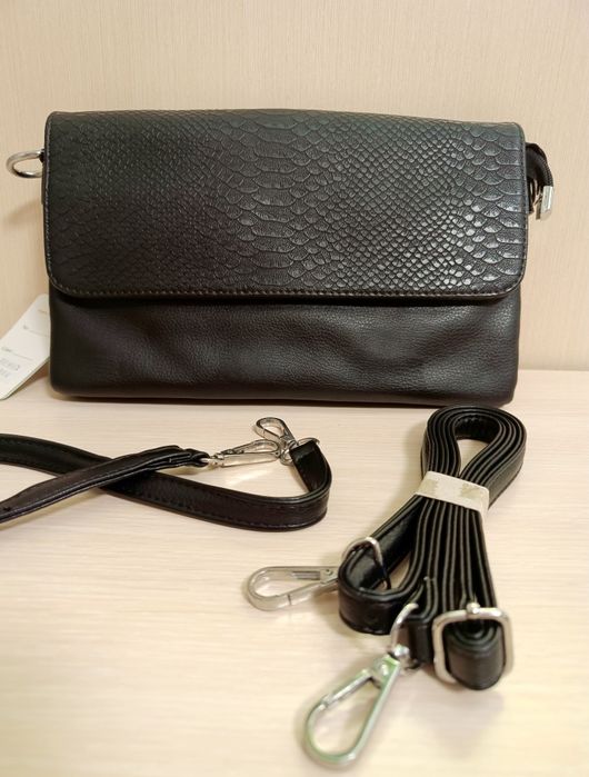 Жіночий клатч, кожана сумка