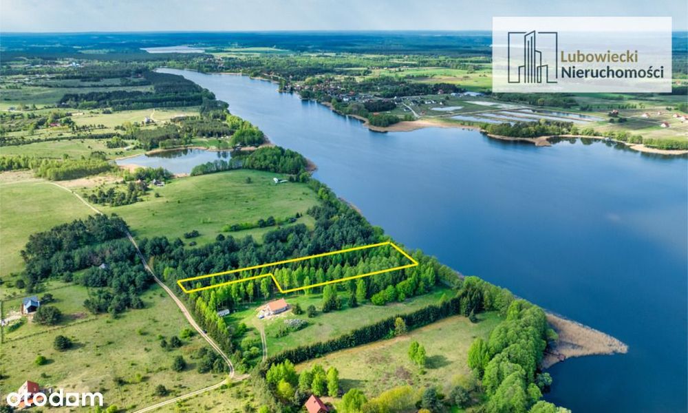 Działka z linią brzegową Jeziora Kalwa