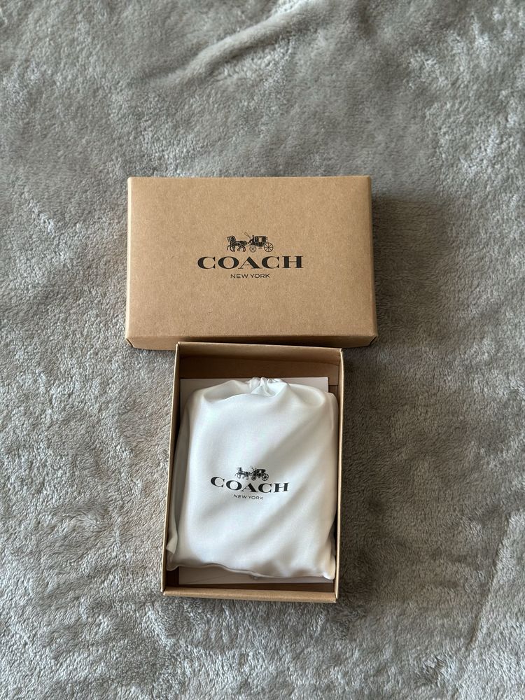 Гаманець Coach snap wallet шкіряний коричневий / кошельок женский коач