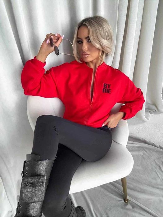 By me bluza bomberka mimi czerwona XS S