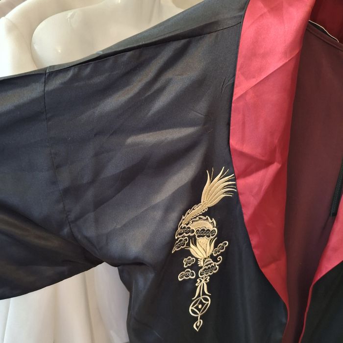 Шелковый атласный халат двусторонний XXL шелк