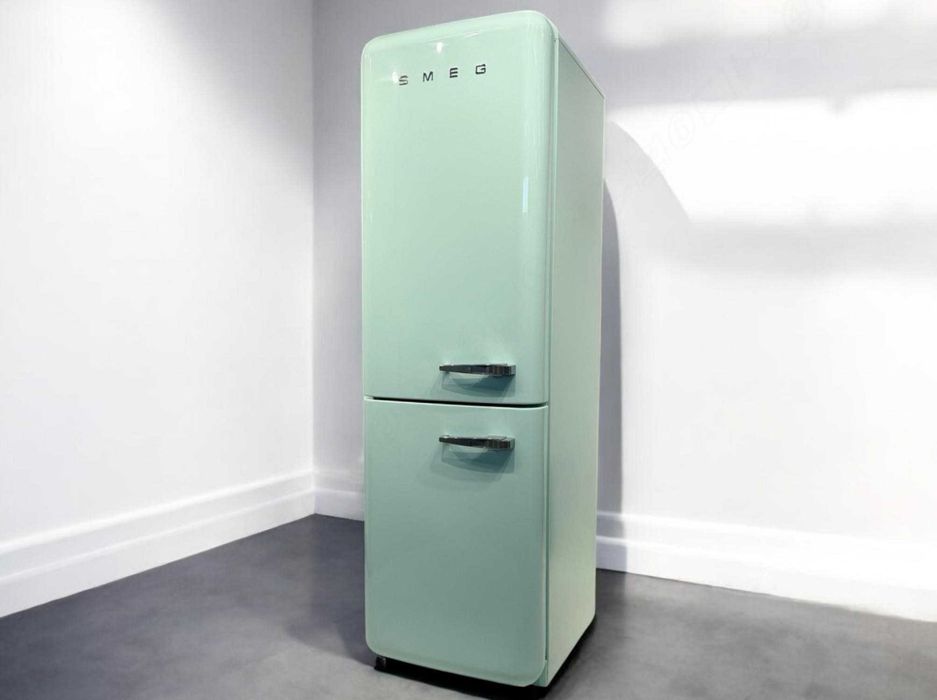 Холодильник SMEG FAB 32 LPG5 / бірюзовий, ретро дизайн, бу, Італія