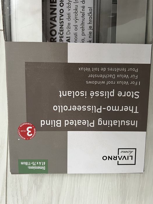 Roleta plisowana  termiczna okna dachowego velux