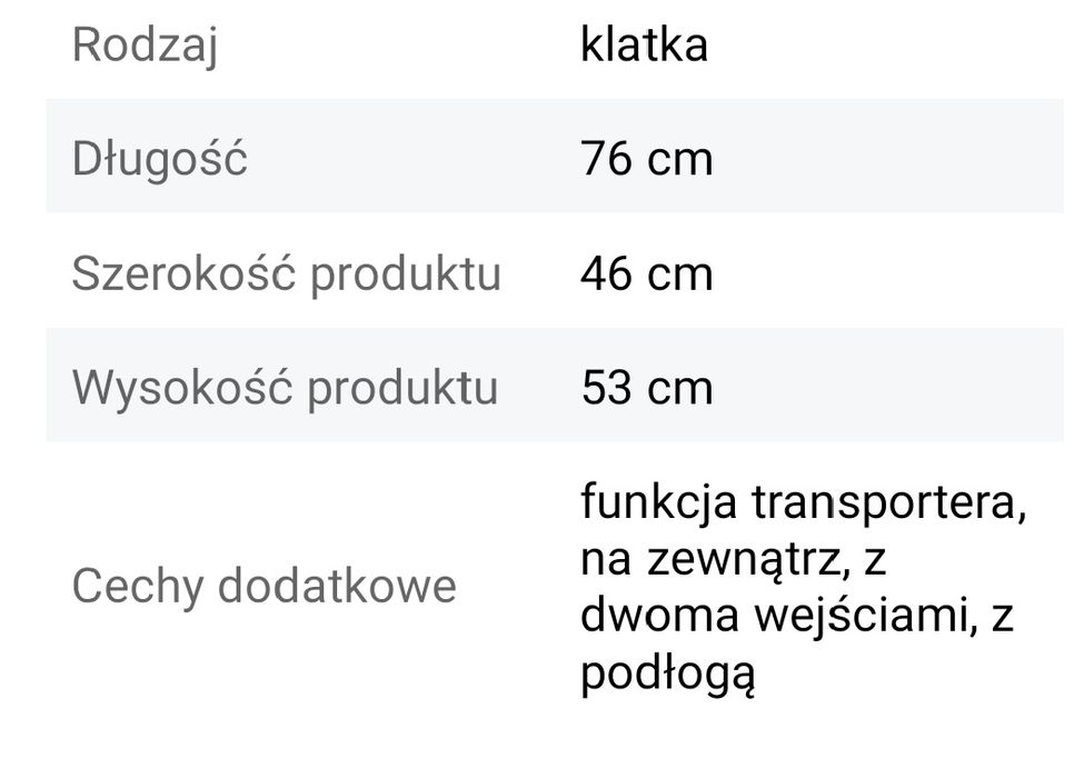 Klatka dla zwierząt
