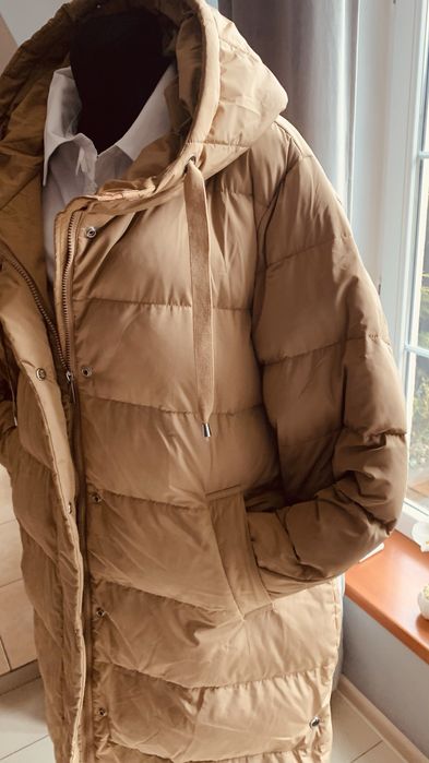 Długa kurtka pikowana płaszcz