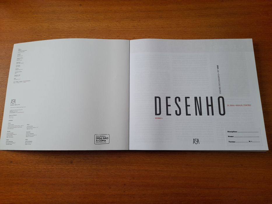 Livro de desenho A 11° ano ASA