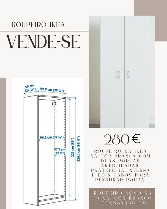 Roupeiro IKEA na caixa