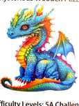 Puzzle drewniane Smok