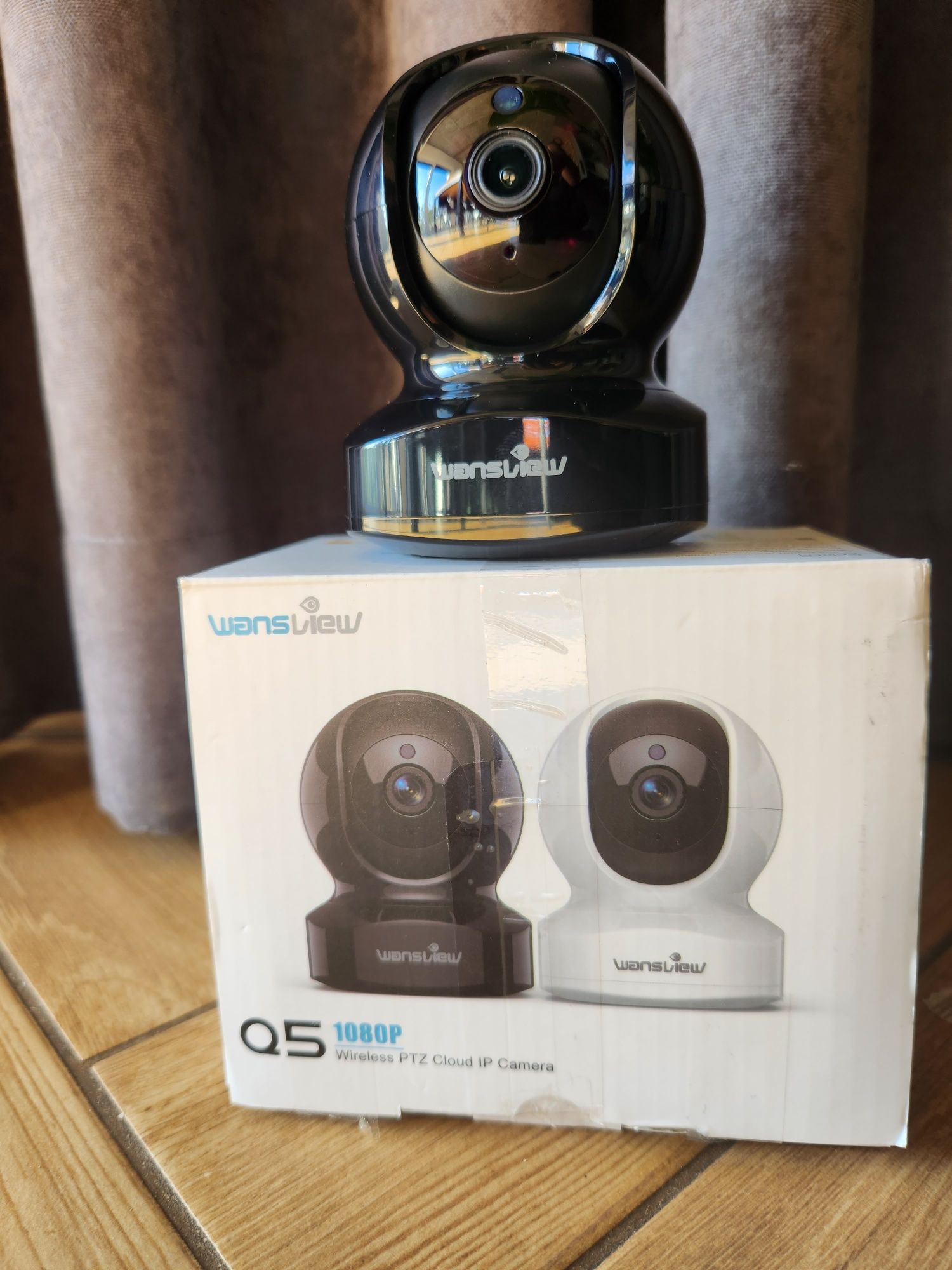 wansview Kamera Q5 WLAN IP, Czarna do monitoringu wewnątrz, niania ele