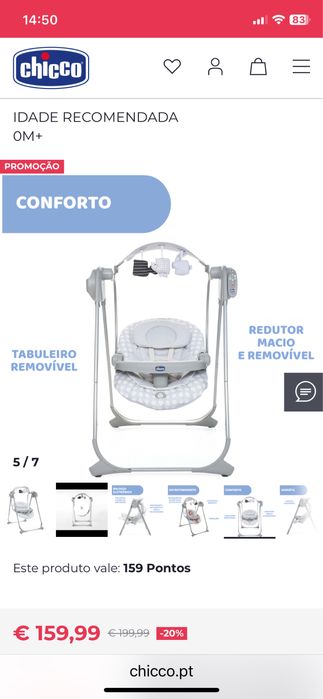 ESPREGUIÇADEIRA POLLY SWING UP Chicco