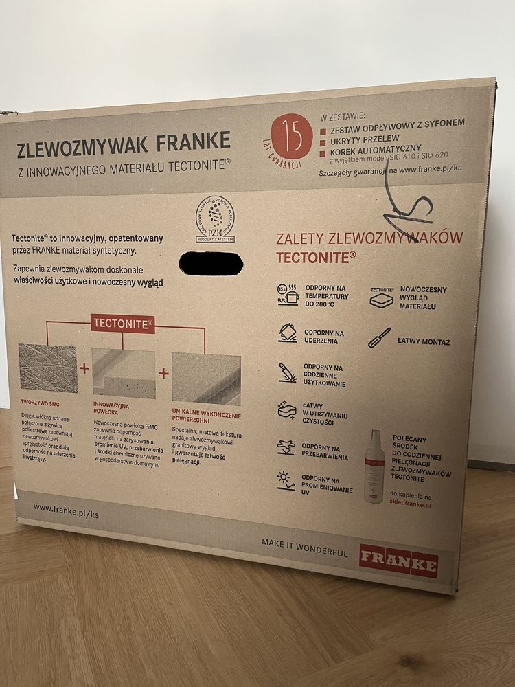 Zlew Franke Tectonite SID 110-50 onyx