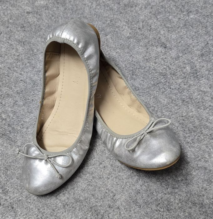 Janny Fairy srebrne balerinki rozm.38