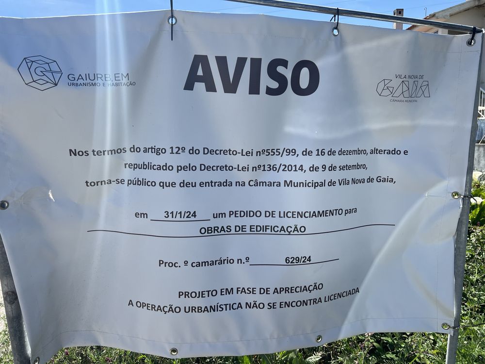 Terreno com 2980m2 para construção de armazém c/ Projeto Aprovado Gaia