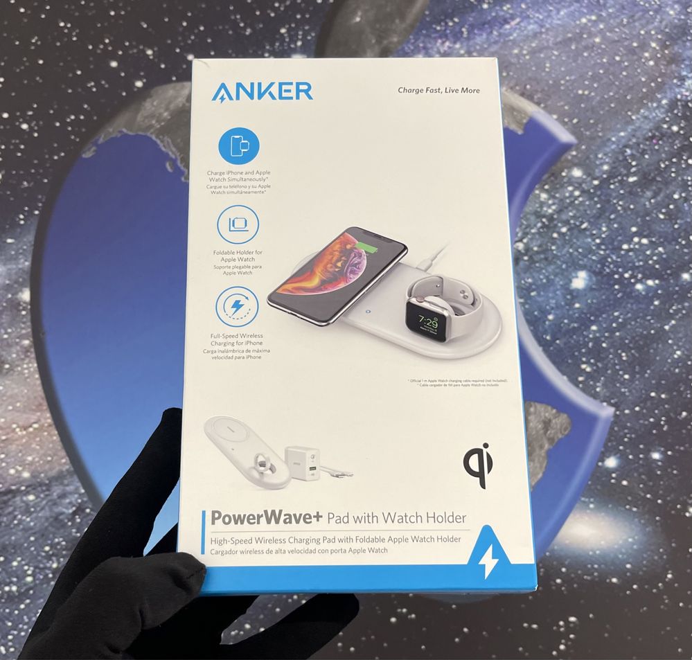 Док - станция Anker PowerWave + Apple Watch / iPhone / Быстрая Зарядка