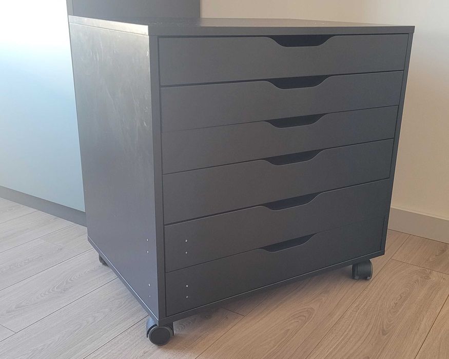Ikea ALEX Komoda na kółkach 67x66 cm czarna, Wrocław, Psie Pole