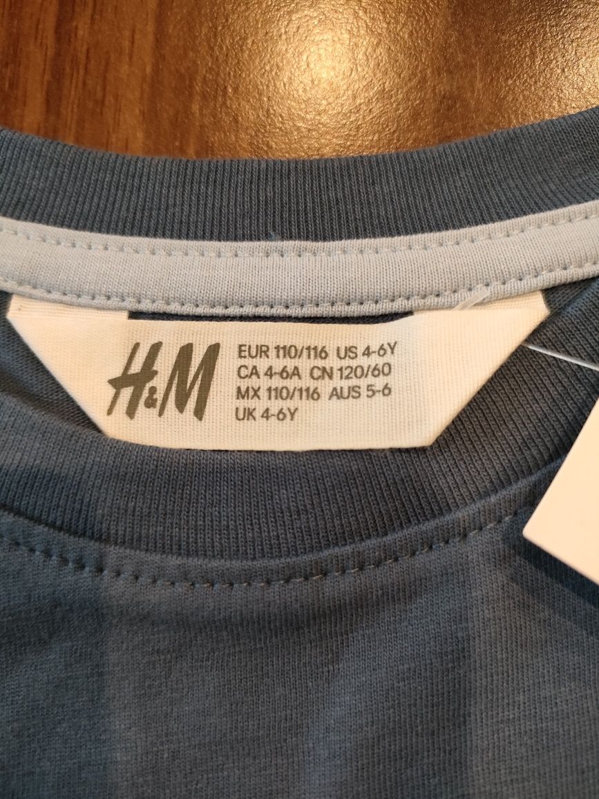 H&m, hm, bluzka, bluzeczka, t-shirt, 116, nowa