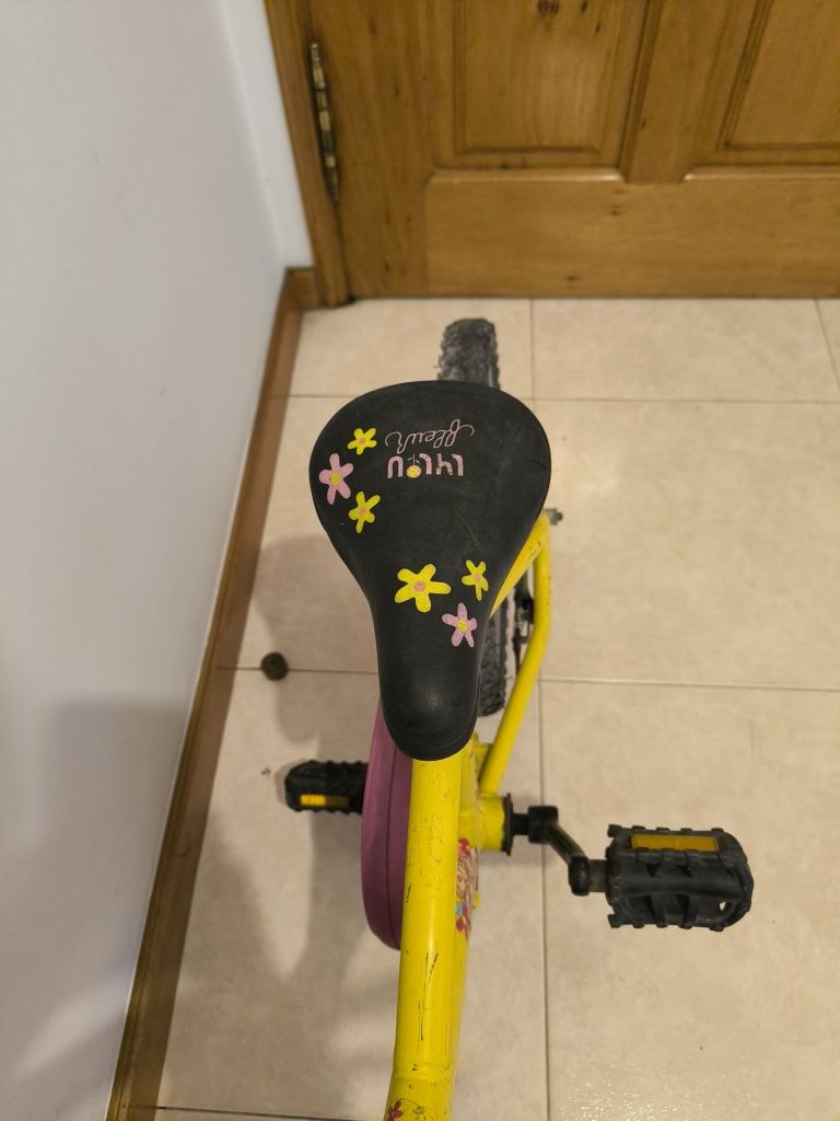 Bicicleta Infantil Aro 14 – Colorida (Amarela e Rosa)