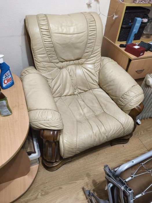 Крісло натуральна шкіра