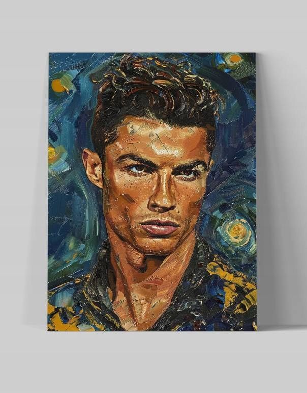 Obraz na płótnie CR7 Cristiano Ronaldo 90x120 cm - nowoczesny styl