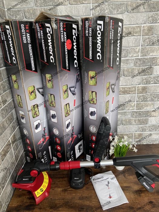 Акумуляторний тример для трави, коса, Powerg Німеччина