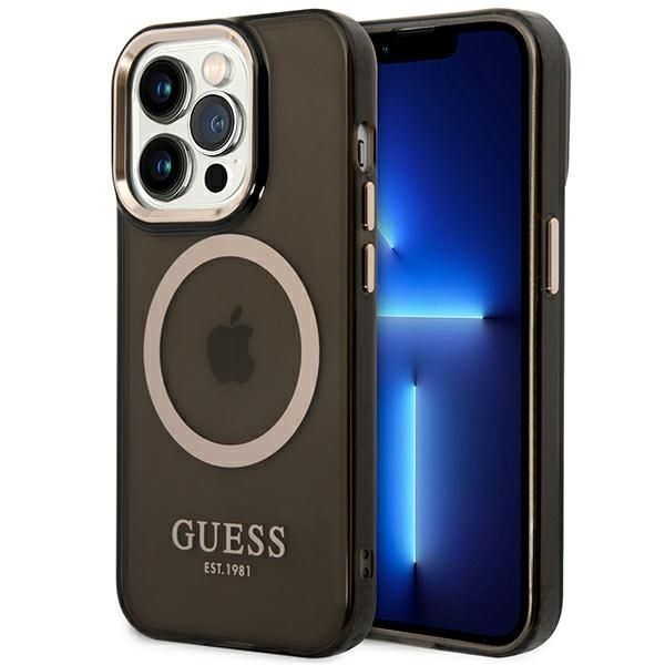 Guess Etui na iPhone 14 Pro Max 6,7" - Czarny Hard Case z MagSafe