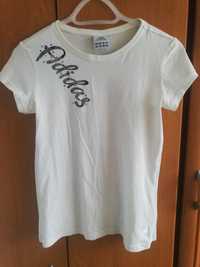 Koszulka t-shirt damski Adidas jak nowy r. S/M biała bluzka damska