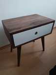 Stolik nocny, lite drewno sheesham, 45x30x45