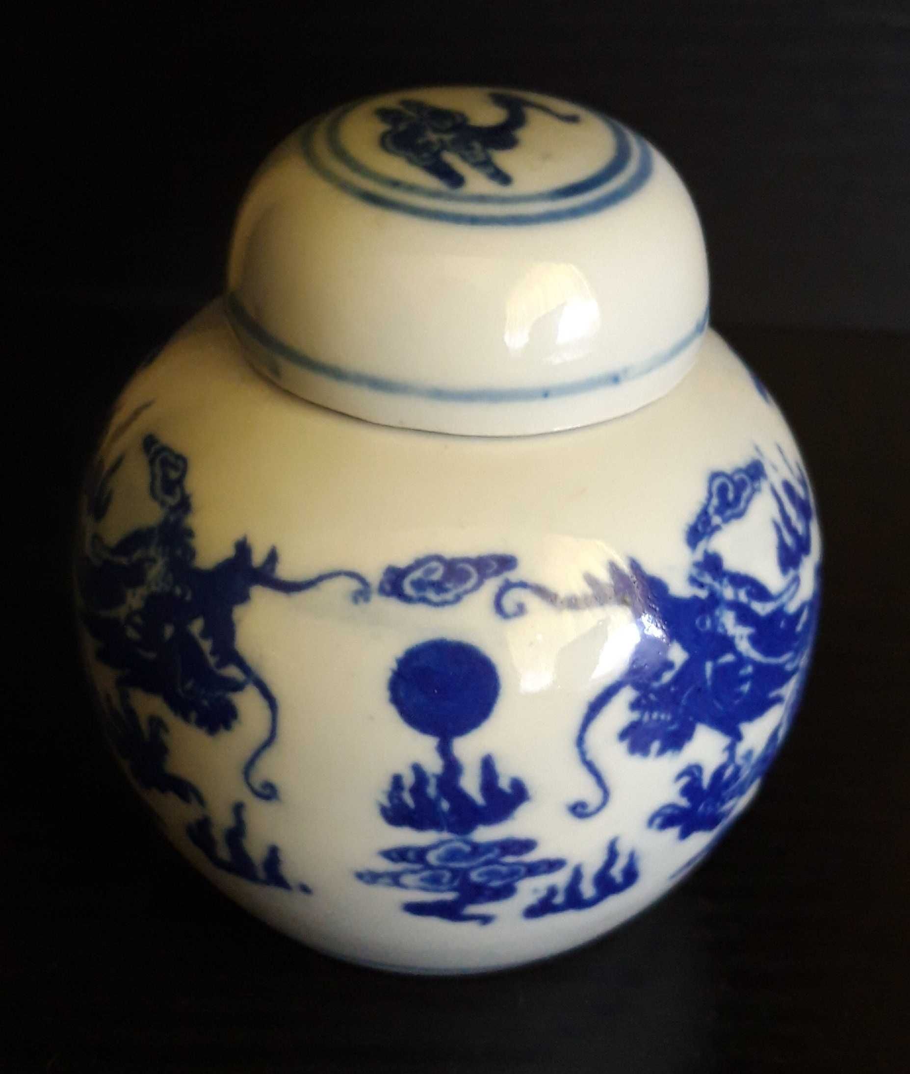 Pojemnik na herbatę przyprawy porcelana chińska PRL
