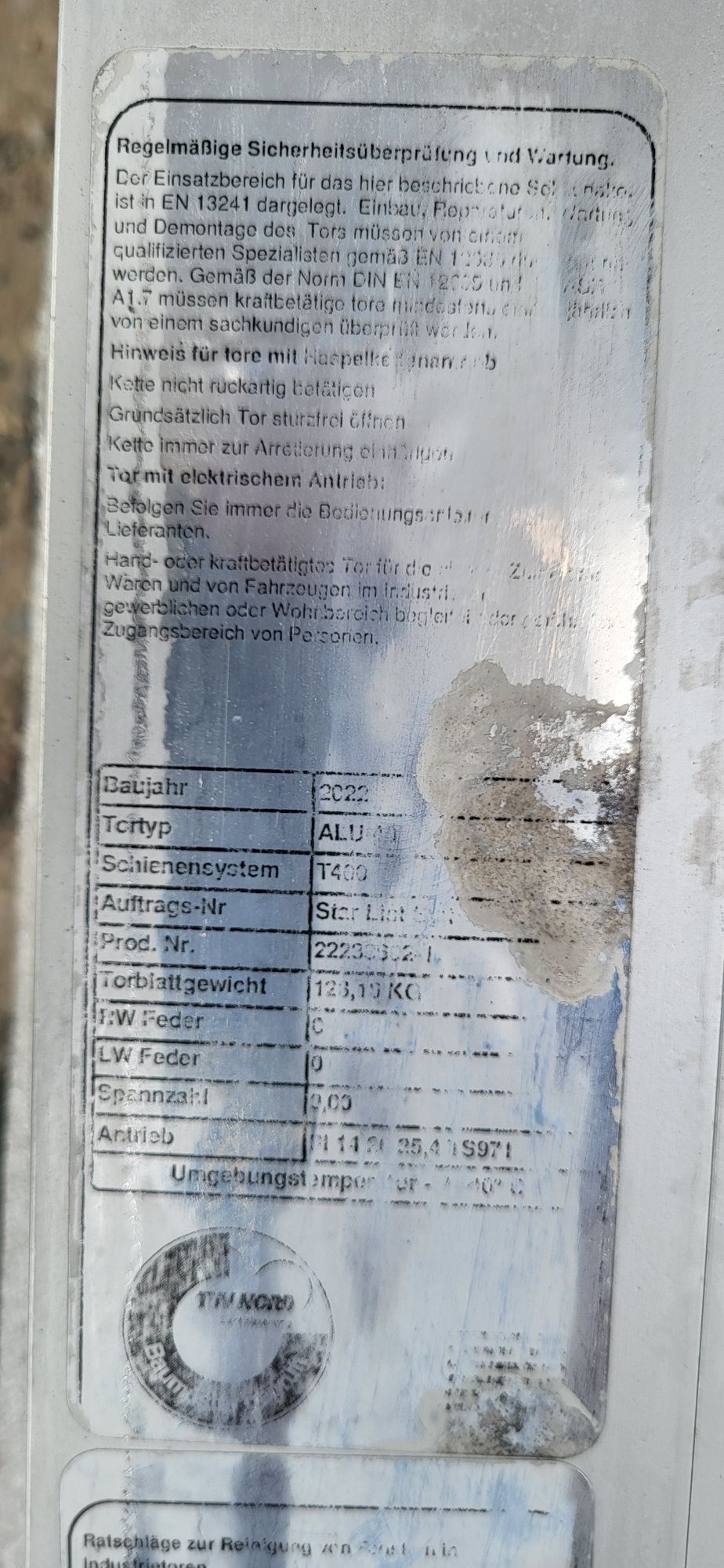 Brama z 2022 roku szer 3,78 x 3,5 wys segmentowa warsztatowa garażowa