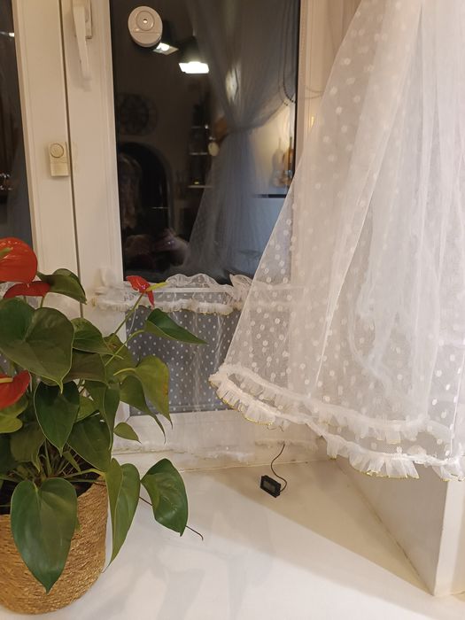 Przecudowny komplet firanka z zazdrostkami