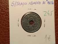 245 França - moeda de 10 centimes de 1941 em zinco (WWII)